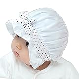 （サクララ）Sakulala ベビー 赤ちゃん 日焼け 日よけ 帽子 キャップ 子ども 子供 幼児 日差し UV コットン サテン つば 付き 女の子 お出かけ 紫外線 防止 リボン