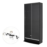 【JAJAN】フィギュアラック「サード(3rd)」ワイド LED付き引き戸タイプ 幅83cm奥行29cm高さ180cm ハイタイプ ブラック【正規品】[鍵付きコレクションケース][棚プレ対象商品]