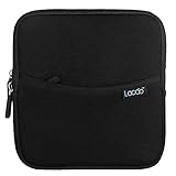 Lacdo 耐衝撃 外付け USB CD DVD ライター ブルーレイと外付けハードドライブ ネオプレン 保護ストレージ キャリー スリーブケース ポーチバッグ 収納ポケット付き Apple MD564ZM/A USB 2.0 SuperDrive / Apple Magic Trackpad / サムスン SE-208GB SE-208DB SE-218GN SE-用 218CB / LG GP50NB40 GP60NS50 / ASUS 外付け DVD ドライブ（ブラック）