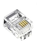 RJ11 モジュラーコネクタ （4芯） モジュラー プラグ コネクター (100個)