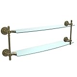 Allied Brass RD-34/24-ORB 24' x 5' Double Glass Shelf Satin Brass [並行輸入品]