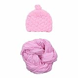 (フィーショー)FEESHOW ベビーラップブランケット ベビーコスチューム 着ぐるみ おくるみ 写真撮影 寝相アート 出産祝い ハット付き ２点セット ピンク Free