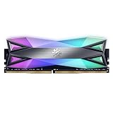 XPG DDR4 D60G RGB 32GB (2x16GB) 3200MHz PC4-25600 CL16-20-20 U-DIMM 288ピン デスクトップメモリーキット グレー (AX4U320016G16A-DT60)