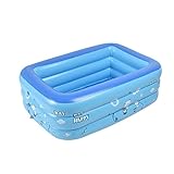 HY-MS 子供用プール ファミリープール 家庭用 プール 安心の3気室 暑さ対策　水遊びに大活躍 空気ポンプ付き 長さ120x70x35cm