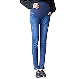 Cozy Maker（C&M）マタニティ デニムパンツ ズボン 産前産後 レディース スポーツ 妊婦 ゆったり 楽チン カジュアル 大きいサイズ ロングパンツ 裏ボア ボア付き (3XL, ブルー)