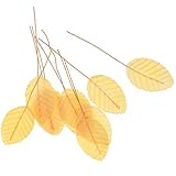 F Fityle 現実的　美しい　人工葉　家　庭　インテリア　DIY　写真　小道具　200本　全4色　 - 黄
