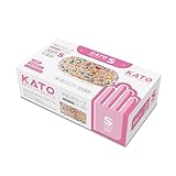 [KATO] [100枚入]使い捨て手袋 プラスチックグローブ 粉なし(サイズ4種) 介護福祉施設医療機関採用商品 PVC 手袋 パウダーフリー (5. S（1ケース）, 20, 箱)