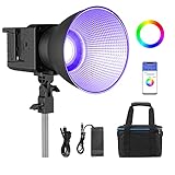 Sokani X100 RGB 100W RGB LED ビデオライト（APPコントロール付き）、バイカラー2800k-10000K CRI96 + TLCI 95+ Bowensマウント照明、写真、ビデオ録画、結婚式、屋外撮影用