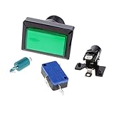 Baoblaze ゲームボタン　サポートボタンスイッチ付き　 LEDランプ　ボタン　DC 12V　DIY　便利　長方形アーケードマシンゲームボタン　全５色選べる - 緑