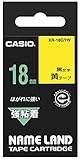 カシオ ラベルライター ネームランド 強粘着テープ 18mm XR-18GYW 黄