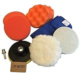 〈TOP MEISTER〉電動 ポリッシャー スポンジ ウール バフ 洗車タオル セット 選べる 3サイズ 80 / 100 / 125mm　（125mm）