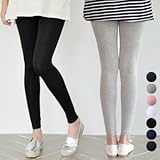 8色展開 10分丈/7分丈 レーヨン混 マタニティ レギンス【30000102733】 (10分丈, ブラック)