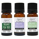 Jganic フランス製 オーガニック エッセンシャルオイル 精油 100%天然 (精油セット１, 10ml x3)