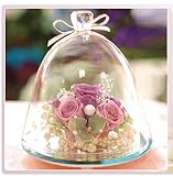 プリザーブドフラワーIPFA プリザーブドフラワー ギフト 『ガラスドーム エレガンス (ラベンダー＆チェリーブロッサム)』