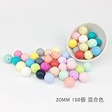 Mamimami Home はがため 歯固め シリコーン製 20MM 混合色 150個 円形 ビーズ 歯ぐきかゆみを緩和する DIY用 チュアブル おしゃぶり　赤ちゃんのおもちゃ 授乳看護用ジュエリー