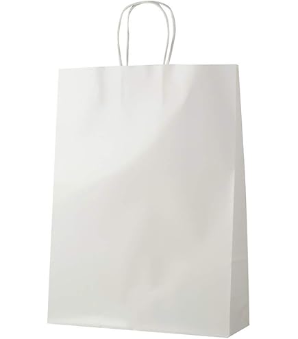 ホワイト紙袋 3枚セット Amazon | 井上紙業 紙袋 手提げ マチ広 白 無地 大 日本製 HW-35s (50