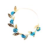 Lovoski 幼児　ガールズ　ローズ　フラワー　花輪　ヘアバンド　髪飾り　ヘッドドレス　ヘアアクセサリー　全7色 - 青