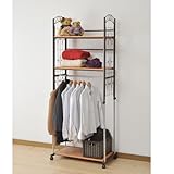 山善(YAMAZEN) 上置きスチールラック ハンガーラック SHFR-75