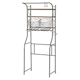 洗濯機ラック シェルフ 収納家具 ブラウン