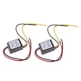 IPOTCH 2ピース　 DC-DC ステップ　ダウン　パワー　モジュール　 12V (8-20V) 〜 5V 2Aカー電源アダプタ 　多機能 実用的