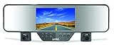 Jumbl Car Rear View Mirror & Dual Camera HD 1080p Dash Cam, Clips on Easily & Firmly to Existing Mir