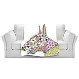 ブランケット 非常にソフトふわふわのフリース 4サイズDIANOCHE Designsより Marley Ungaro ホーム装飾 ユニークなデザイナー 芸術的スタイリッシュな寝室アイデア ソファまた