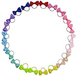 O’ｚ star リボン 付 ヘアゴム 多色 セット 赤ちゃん 子供 大人 まで使える カラフル な ヘアアクセサリー 髪留め 髪飾り ヘアバンド (22本セット, Ｃタイプ)