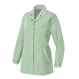 アイトス 長袖サマースモック(春夏用)  AZ-5327  015 グリーン×シルバーグレー   3Lサイズ