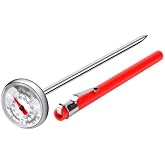1 Set Silver Meat Thermometer for Grilling, Food Thermometer for Cooking, Milk, Kitchen Thermometer, Pocket Thermometers Food