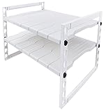 天馬 ファビエ シンク下伸縮式ラック ワイド ホワイト 8103