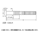 ハックＢＴ（マル－テツＣ５０ＬＲ 規格(-BR20-8) 入数(15) 【ハックボルトピンＣ５０Ｌ（丸・鉄シリーズ】