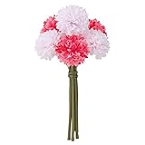 【春・造花】ポンポンマムバンチ(6本束)(ピンクミックス)