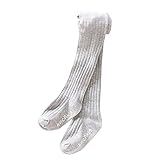 ベイビーガールズボーイズライトグレーアンチスリップタイツウィンターロングソックスパンティストッキング4-7歳