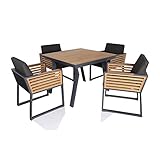 NEW YORK（ニューヨーク）ダイニングテーブル5点セット　専用カバー付/屋外家具　ガーデンファニチャー