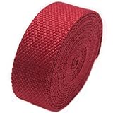 YUEYAER カバンテープ カラー テープ 20mm幅×10.5m~11m巻 厚み約2mm 手芸 アクセサリーパーツ 綿ぽい ポリエステル (黒)