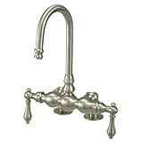Kingston Brass CC91T8 Vintage 3-3/8-Inch Leg Tub Filler and 2-Inch Risers, Satin Nickel [並行輸入品]