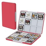 PGRTYOF 3DS/DS カードケース 24 枚収納 NS/3DSXL/2DS/2DSXL/DSi 対応 ゲームカセット整理ポーチ『赤色』