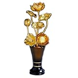 仏縁堂ブランド：お仏壇用仏具（花立て）の定番品【常華（金蓮華）】サイズ：小