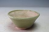 筒井碧祥　黄緑釉小丸山野草・盆栽鉢