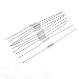 uxcell 温度ヒューズ　熱溶断器　ヒューズ 　円柱型　130°C　250V　2A　サーキット　カットオフ　10本入り