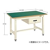 【ポイント15倍】 サカエ (SAKAE) 中量作業台ＫＴタイプ深型キャビネット付 KT-1275F1 (040021) 《作業台》 【大型】