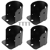 フランジロッドホルダー 金具 U字型 丸棒 固定金具 フランジコードフランジソケット ポール 固定 物干し竿 サポートロッド 洋服ブラケット 4個 ネジ付 ステンレス鋼（ ）