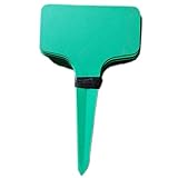 Demiawaking T型ラベル 園芸用ラベル フラワーラベル ガーデニングラベル 植物ラベル タグ 50枚入 100mm (グリーン)