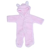 Domybest 秋冬 ベビー服 寝具 新生児カバーオール 長袖 フット付き 裏起毛 0-1歳 小さなウサギの形 かわいい 強い弾力性 百日記念 出産祝い 誕生日 ギフト