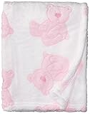 Stephan Baby Pot-Bellied Bear Ultra Soft Plush Fleece Blanket, Pink by Stephan Baby