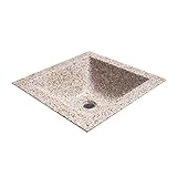 立水栓 パン ガーデンパン 石の水鉢　サビ御影 手洗い鉢 立水栓 水栓柱に設置