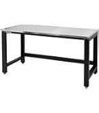 Amazon.co.jp: KIKAIYA 作業台 200kg 軽量 W1600×D600×H870mm 木製天板