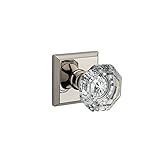 Baldwin PS。Cry。TSRクリスタルPassageドアノブセットwith Traditional SquareトリムFR、 PSCRYTSR141