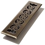 Decor Grates SPH212-A 2-Inch by 12-Inch Scroll Floor Register, Antique Brass [並行輸入品]
