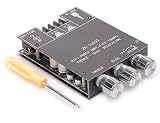 Bluetooth 100W+100W Amplifier Board with Treble and Bass Control, DC 9-24V, BT and AUX Inputs, 2.0 Channel Stereo AMP Board for DIY Wireless Speakers, Password Free